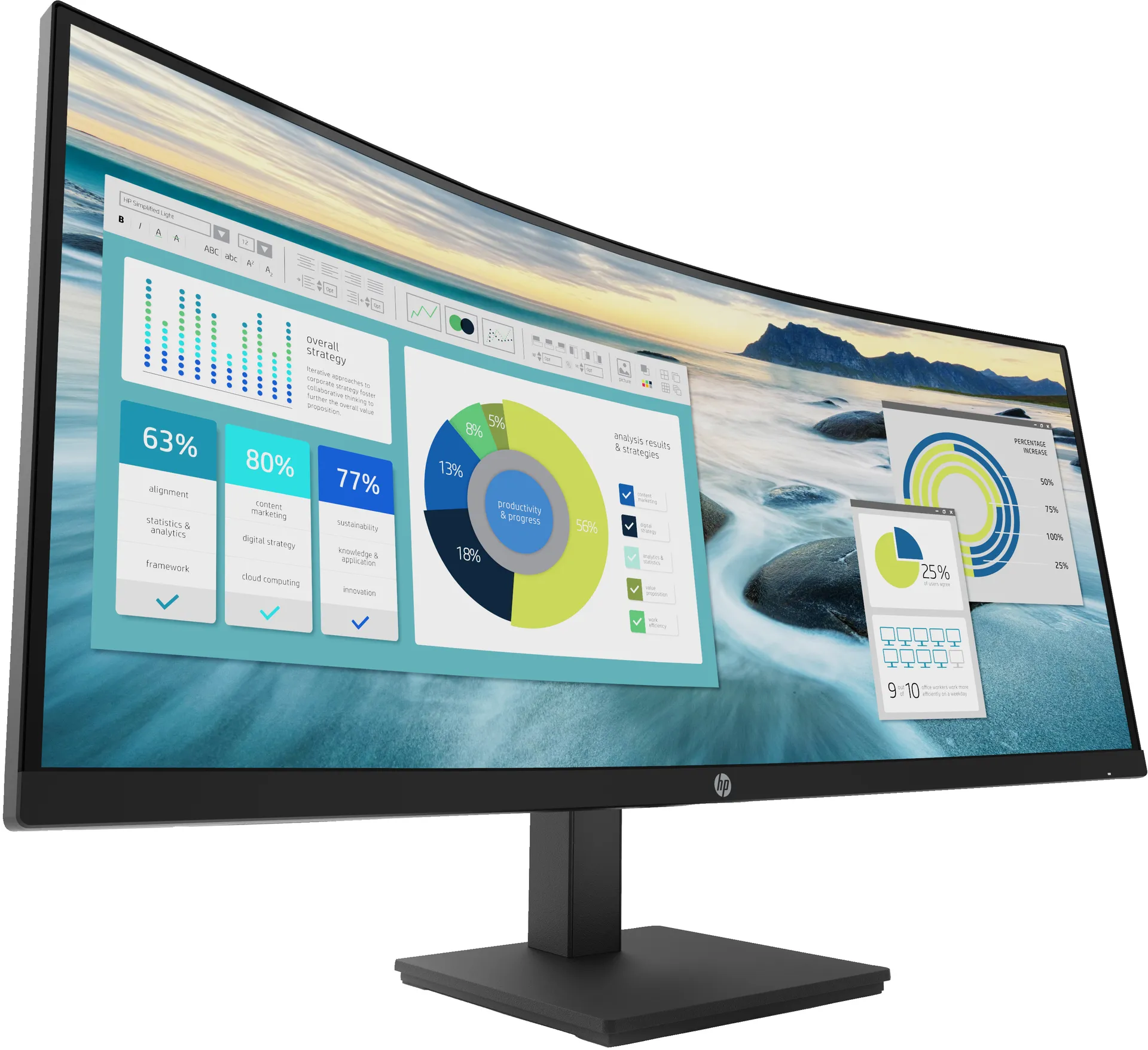 HP P34hcG4 WQHD-USB-C-Monitor mit Wölbung – Bild 2