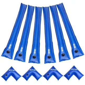 VEVOR Wassersäcke-Set, 6er-Pack 2,4 m Beschwerungssäcke & 4 Wassersäcke mit Eckausführung, 0,4 mm dicker PVC-Sack mit auslaufsicherem Ventil, zur Befestigung von Poolabdeckungen im Winter VEVOR Wassersäcke-Set, 6er-Pack 2,4 m Beschwerungssäcke & 4 Wassersäcke mit Eckausführung, 0,4 mm dicker PVC-Sack mit auslaufsicherem Ventil, zur Befestigung von Poolabdeckungen im Winter