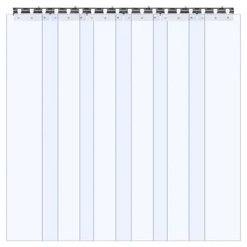 VEVOR Streifenvorhang, 213,4 cm Höhe x 96,5 cm Breite, 0,2 cm Dicke, 6 Stück transparenter PVC-Streifen-Türvorhang, Gefrierschrankvorhang, Kunststoff-Türstreifen für begehbare Gefrierschränke, Kühlschränke und Lagertüren, mit 50 % Überlappung – Bild 10