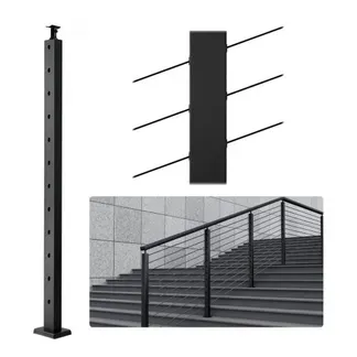 VEVOR Kabelgeländerpfosten, 106,68×2,54×5,08cm, 30° abgewinkeltes Loch, Treppengeländerpfosten, 12 vorgebohrte Löcher, SUS304 Edelstahl-Pfosten mit gebogener Halterung, 1JZLGZHS1067HNEKBV0 VEVOR Kabelgeländerpfosten, 106,68×2,54×5,08cm, 30° abgewinkeltes Loch, Treppengeländerpfosten, 12 vorgebohrte Löcher, SUS304 Edelstahl-Pfosten mit gebogener Halterung, 1JZLGZHS1067HNEKBV0