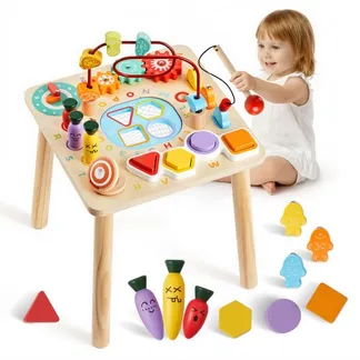 VEVOR Holz Aktivitätstisch, Montessori Spielzeug, 8-in-1-Lerntisch, Spieltisch Aktivitätstisch für Kinder ab 6 Monaten, ideales Geschenk für Geburtstag, Weihnachten oder Kindertag, 6-36 Monate VEVOR Holz Aktivitätstisch, Montessori Spielzeug, 8-in-1-Lerntisch, Spieltisch Aktivitätstisch für Kinder ab 6 Monaten, ideales Geschenk für Geburtstag, Weihnachten oder Kindertag, 6-36 Monate