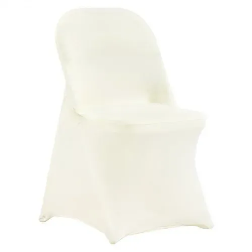 VEVOR Stuhlhussen für Klappstühle aus Elastischem Spandex, Universell Passender Stuhlbezug, Abnehmbare & Waschbare Schonbezüge, für Hochzeiten, Feiern, Essen (50 Stück, Elfenbeinweiß) VEVOR Stuhlhussen für Klappstühle aus Elastischem Spandex, Universell Passender Stuhlbezug, Abnehmbare & Waschbare Schonbezüge, für Hochzeiten, Feiern, Essen (50 Stück, Elfenbeinweiß)