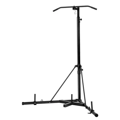VEVOR 2 in 1 Boxsackständer Trainingsgerät Sandsackgestell aus Stahl, höhenverstellbare Boxsackhalterung mit Klimmzugstang (65 kg belastbar), freistehendes Fitnessgerät für Fitness-Studio Schwarz VEVOR 2 in 1 Boxsackständer Trainingsgerät Sandsackgestell aus Stahl, höhenverstellbare Boxsackhalterung mit Klimmzugstang (65 kg belastbar), freistehendes Fitnessgerät für Fitness-Studio Schwarz