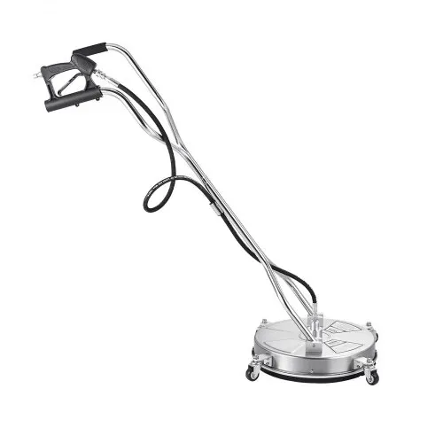 VEVOR 465 mm Hochdruckreiniger, Oberflächenreiniger, Flächenreiniger aus Edelstahl mit 4 Rädern, max. 4000 PSI, 3/8-Schnellanschluss, 2 Sprühdüsen, Doppelgriff, für Beton, Terrasse, Gehweg – Bild 8