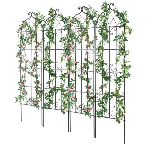 VEVOR Rankhilfe für Kletterpflanzen, 51x180cm, 4er-Set rostfreies Metallspalier für Gartenblumen, Rankgitter für Rosen, Kletterhilfe, Gurkenstütze, dekoratives Clematis-Spalier für Innenhöfe & Rasen – Bild 9