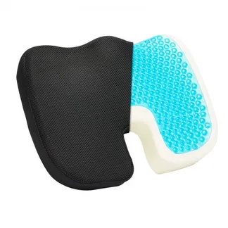 VEVOR Sitzkissen 435x330x83 mm, Kühlgel + Memory Foam Steißbeinkissen, Druckentlastendes Sitzpolster mit U-förmiger Aussparung & abnehmbarem Bezug, tragbar für Reisen, Auto, Büro, Flugzeug VEVOR Sitzkissen 435x330x83 mm, Kühlgel + Memory Foam Steißbeinkissen, Druckentlastendes Sitzpolster mit U-förmiger Aussparung & abnehmbarem Bezug, tragbar für Reisen, Auto, Büro, Flugzeug