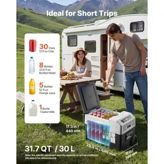VEVOR Kompressor Kühlbox 30 L, Auto Kühlschrank mit, Griff, App-Steuerung & Rädern, 12 V/24 V DC, 100–240 V AC, -22 °C bis 10 °C, Elektrische Gefrierboxfür LKW, Van, RV, SUV, Reisen & Camping VEVOR Kompressor Kühlbox 30 L, Auto Kühlschrank mit, Griff, App-Steuerung & Rädern, 12 V/24 V DC, 100–240 V AC, -22 °C bis 10 °C, Elektrische Gefrierboxfür LKW, Van, RV, SUV, Reisen & Camping