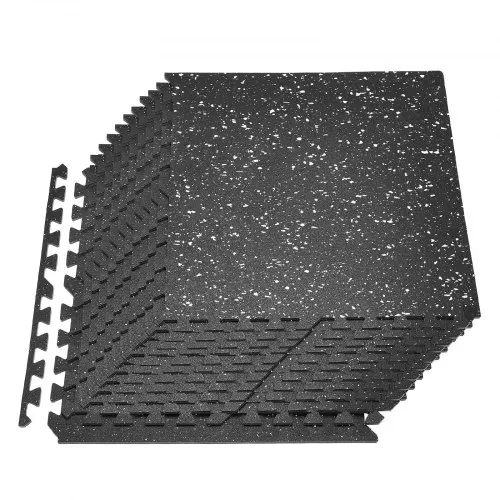 VEVOR 24 x Puzzlematte Bodenschutzmatte 610 x 610 x 10 mm, Hochdichte EVA-Schaumstoffmatte, Ineinandergreifende Fitnessmatte Gymnastikmatte Sportmatte, Trainingsmatte (Schwarz) mit Weißen Punkten VEVOR 24 x Puzzlematte Bodenschutzmatte 610 x 610 x 10 mm, Hochdichte EVA-Schaumstoffmatte, Ineinandergreifende Fitnessmatte Gymnastikmatte Sportmatte, Trainingsmatte (Schwarz) mit Weißen Punkten