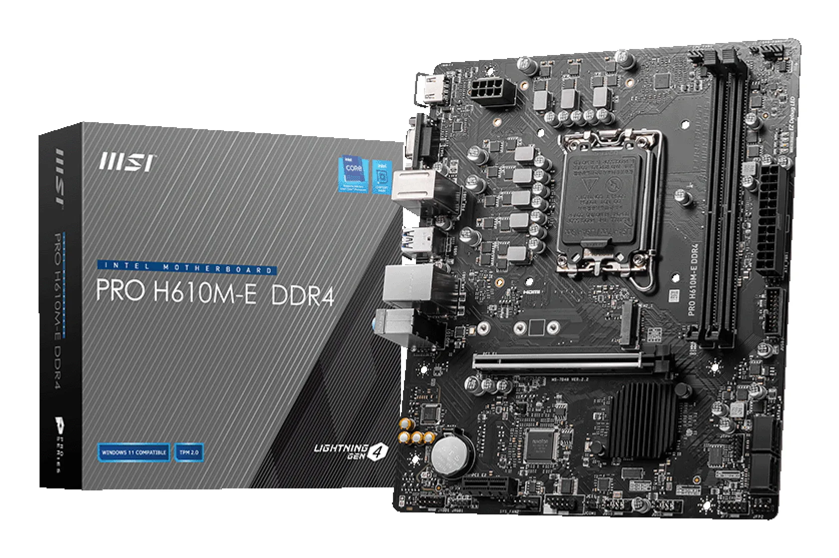 MSI PRO H610M-E DDR4 Motherboard Intel H610 LGA 1700 micro ATX MSI PRO H610M-E DDR4 Motherboard Intel H610 LGA 1700 micro ATX