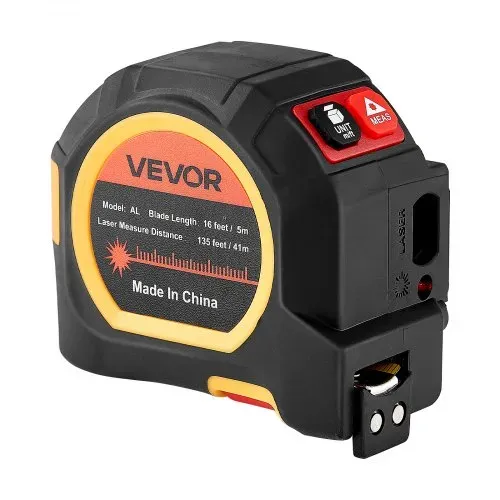 VEVOR 2-in-1-Laser-Maßband, 41 m wiederaufladbares Laser-Messwerkzeug & 4,8 m Bandmaß mit Magnet, Rollmaßband 4 Modi – Länge, Fläche, Volumen, kontinuierlich, ft/in/m/ft+in-Einheit – Bild 9