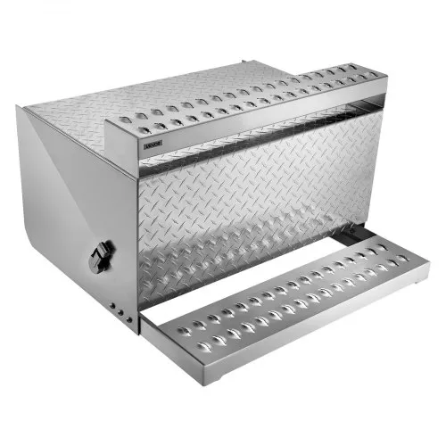 VEVOR Sattel-Trittkasten, 790x770x485 mm, Werkzeugkasten aus Alu, Aufbewahrungsbox für den Einstieg in die Fahrerkabine mit stoßdämpfendem Riegel für Pritschenwagen, Kräne & Sattelschlepper VEVOR Sattel-Trittkasten, 790x770x485 mm, Werkzeugkasten aus Alu, Aufbewahrungsbox für den Einstieg in die Fahrerkabine mit stoßdämpfendem Riegel für Pritschenwagen, Kräne & Sattelschlepper