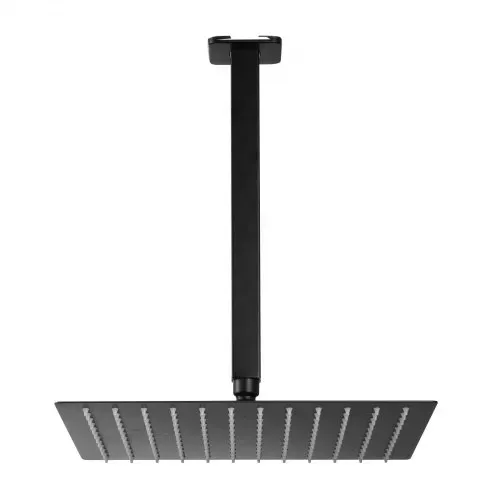 VEVOR Duscharmatur Regenduschsystem fürs Badezimmer Duschsystem mit 305 mm quadratischen Regenduschkopf & Handbrause, wandmontierte Badezimmerarmaturen mit Messingventil & Zierset, Mattschwarz – Bild 10