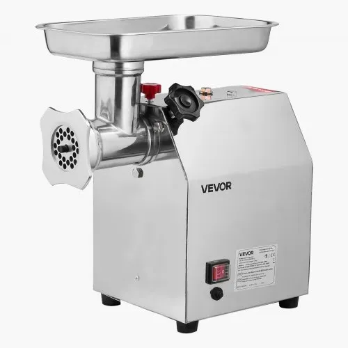 VEVOR elektrischer Fleischwolf mit 3,2 kg/min Kapazität, industrieller 850 W Tisch-Fleischwolf mit Klinge & Mahlplatte, Wurstmaschine, kommerzieller Fleischwolf aus Edelstahl für Küche Restaurant – Bild 8