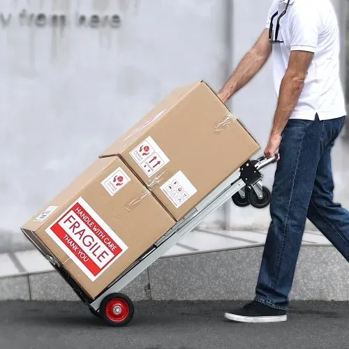 VEVOR 2-in-1 Sackkarre Klappbar 0,6243kg Tragfähigkeit Transportkarre Aluminiumlegierung & Kohlenstoffstahl Sackkarre ⇋ Plattformwagen Trolley für Lade- & Transportaufgaben im Innen- & Außenbereich – Bild 7
