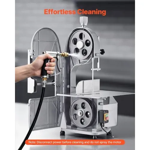 VEVOR Knochen Sägemaschine, 1500 W 300 kg/h Elektrische Knochenschneidemaschine, 490x380 mm Knochenschneidemaschine, 4-200 mm Schnittdicke Gastro-Fleischsäge, Kommerzielle Knochensäge Fleischbandsäge – Bild 4