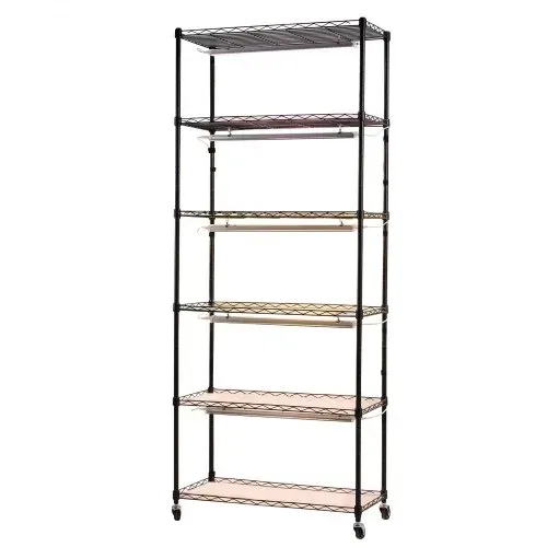VEVOR Pflanzenregal mit Wachstumslicht, 6-stufiger Pflanzenständer mit Rädern und 4/9/14-Stunden-Timer, 150 W 3-Farben-Vollspektrum-Lichter, Blumenregal für die Samenanzucht, 75x35x180 cm – Bild 10