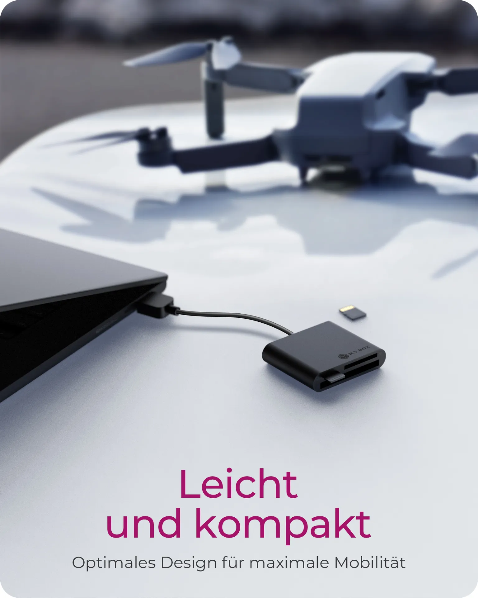 ICY BOX IB-CR301-U3 Externer Multi Card Reader (CF, SD, microSD) mit USB 3.2 Gen 1 Hostanschluss – Bild 7