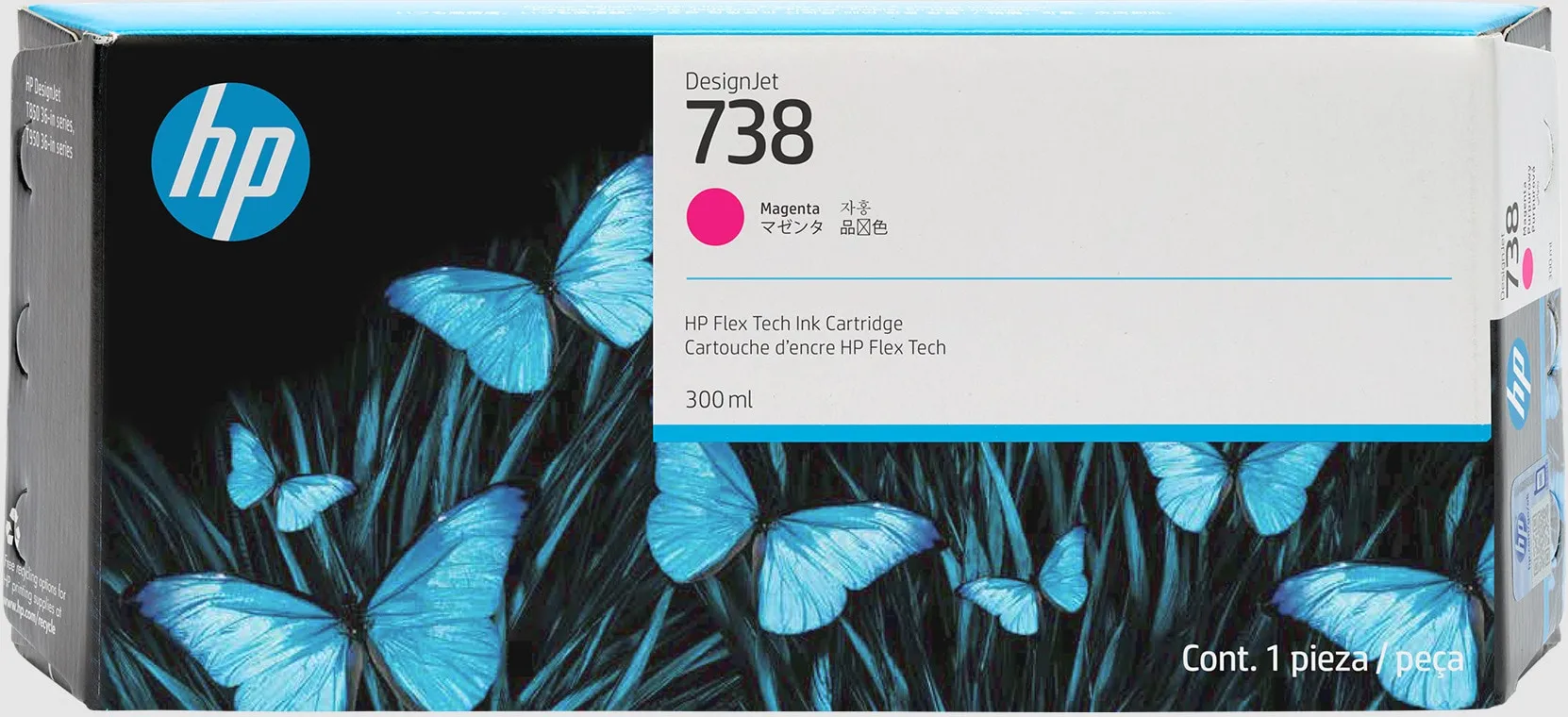 HP 738 DesignJet Druckerpatrone Magenta, 300 ml HP 738 DesignJet Druckerpatrone Magenta, 300 ml