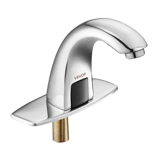 VEVOR berührungsloser Waschtischhahn (verchromtes Silber) Badezimmer, automatische Waschtischarmatur Spültischarmatur, batteriebetriebener Wasserhahn mit einstellbarer Temperatur, Sensorhahn – Bild 8