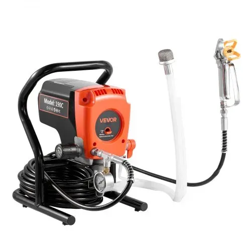 VEVOR Airless-Farbspritzgerät Sprühgerät 900 W 3300 psi, 1,78 L/min Farbsprühsystem mit Reinigungsbürste & Schlauch & Verlängerungsstange & Düsen, Farbsprühgerät für Wohnungen, Gebäude – Bild 9