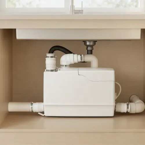 VEVOR Hebeanlage 800 W 12000 L/h Abwasserhebeanlage mit 10 m Förderhöhe, Abwasserpumpe mit 3 Einlässen zur Abwasserentsorgung in Keller Küche Spüle Dusche Badewanne und Waschküche – Bild 7