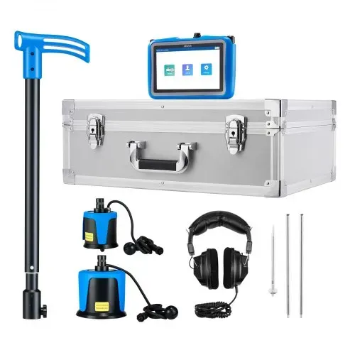 VEVOR Rohr-Wasserleckdetektor, 1 Hz – 10000 Hz, 7-Zoll-Touchscreen-Lecksuchgerät für 5 m lange unterirdische Rohrleitungen – mit mittlerem & großem Sensor, 3 Abhörstäben, Kopfhörer & Etui – Bild 9