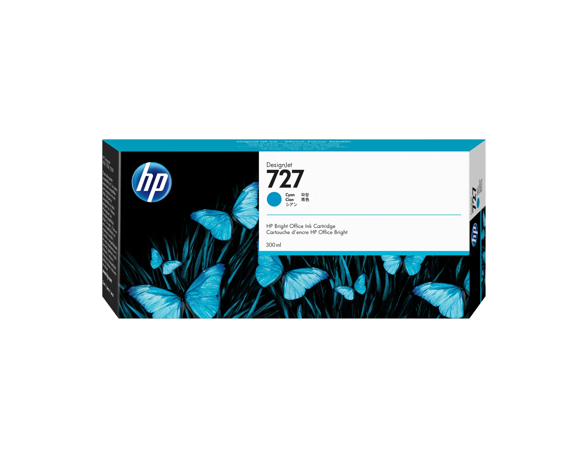 HP 727 Cyan DesignJet Tintenpatrone, 300 ml HP 727 Cyan DesignJet Tintenpatrone, 300 ml