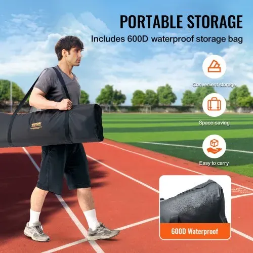 VEVOR I-Typ für Schlägerkäfig 1220 x 910 x 2130 mm Baseball- und Softball-Sicherheitsschirm Körperschutz Tragbarer Schlagschirm mit Tragetasche & Bodenpfählen, Outdoor Baseball-Pitching-Netz Schwarz – Bild 4