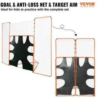 VEVOR 3-IN-1-Lacrosse-Tor mit Rücklaufsperre und Zielscheibe, 12′ x 9′ Lacrosse-Netz, Hinterhof-Lacrosse-Rebounder-Ausrüstung mit Stahlrahmen, schnell und einfach aufzubauendes Trainingsnetz, perfekt VEVOR 3-IN-1-Lacrosse-Tor mit Rücklaufsperre und Zielscheibe, 12′ x 9′ Lacrosse-Netz, Hinterhof-Lacrosse-Rebounder-Ausrüstung mit Stahlrahmen, schnell und einfach aufzubauendes Trainingsnetz, perfekt