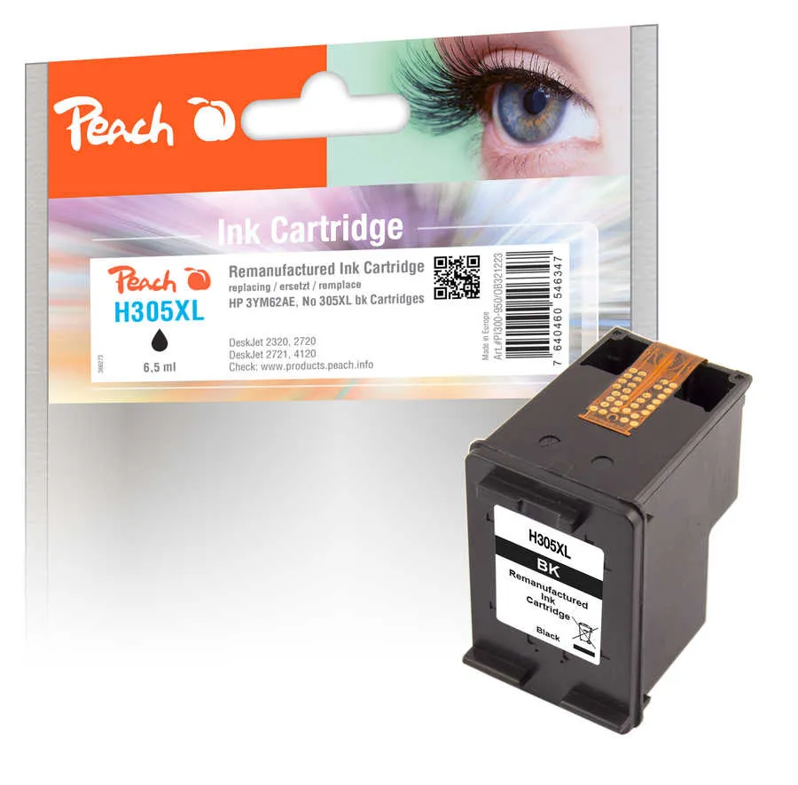 Peach H305XL Druckerpatrone 1 Stück(e) Kompatibel Hohe (XL-) Ausbeute Schwarz Peach H305XL Druckerpatrone 1 Stück(e) Kompatibel Hohe (XL-) Ausbeute Schwarz