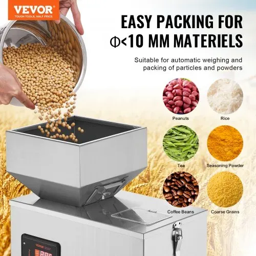 VEVOR Pulverabfüllmaschine 0,002–0,22 lbs/1–100 g automatische intelligente Partikelwäge-Abfüllmaschine Flaschenbeutel-Pulverfüller-Partikelspender für Teesamen, Körner, Pulver, Mehl, Bohnen, Glitzer VEVOR Pulverabfüllmaschine 0,002–0,22 lbs/1–100 g automatische intelligente Partikelwäge-Abfüllmaschine Flaschenbeutel-Pulverfüller-Partikelspender für Teesamen, Körner, Pulver, Mehl, Bohnen, Glitzer