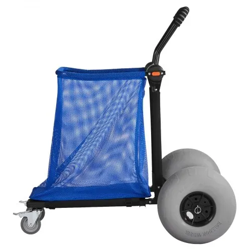 VEVOR Strandwagen mit Ballonreifen (12 Zoll), Faltbarer Strandtrolley mit 180° Verstellbarem Griff Pumpe und Aluminiumrahmen, Handwagen (75 kg Belastbar), Strandkarre Ideal für Camping Angeln Garten – Bild 10