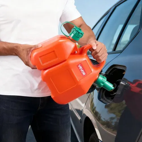 VEVOR Kraftstoffkanister, 6 L Kraftstofftank mit Ausguss & 1,9 L zusätzlichem Ölbehälter, max. Durchflussrate 5,5 L/min, Flüssigkeitsbehälter für die meisten Autos, Motorräder, ATVs & UTVs – Bild 7