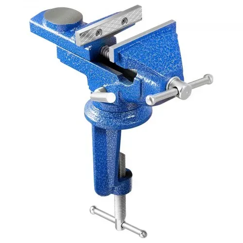 VEVOR Schraubstock, 7,62 cm, Tischschraubstock mit 360°-Drehsockel, Werkbankschraubstock, Gusseisenkonstruktion, für Holzbearbeitungs-, Metallbohr-, Gravier-, Schleif-, Schweiß- & Schneidearbeiten – Bild 10