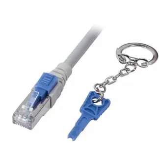 Patchkabel RJ45, CAT6A 500Mhz, 1.0m, grau, S-STP(S/FTP), mit Schloss, AWG26, Synergy 21 Patchkabel RJ45, CAT6A 500Mhz, 1.0m, grau, S-STP(S/FTP), mit Schloss, AWG26, Synergy 21