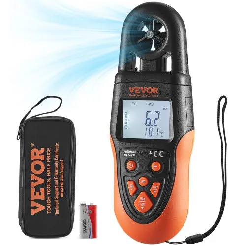 VEVOR Anemometer 78,4MPH Luftgeschwindigkeitsmesser 191x67x43mm Windmesser IP44 Windmessgerät Windstärkemesser MAX/MIN/AVG/CU-Windgeschwindigkeitsdaten Bluetooth Geschwindigkeitsmessgerät VEVOR Anemometer 78,4MPH Luftgeschwindigkeitsmesser 191x67x43mm Windmesser IP44 Windmessgerät Windstärkemesser MAX/MIN/AVG/CU-Windgeschwindigkeitsdaten Bluetooth Geschwindigkeitsmessgerät