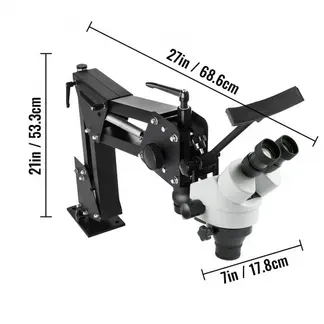 VEVOR Zoom Trinokulares Stereomikroskop WF10X 20mm Binokulares Stereo Säulenständer für Jewelry Tools (3.5X-90X) Mikroskop, Silbe, 1 Count (Pack of 1) Multi-Directional Microscope VEVOR Zoom Trinokulares Stereomikroskop WF10X 20mm Binokulares Stereo Säulenständer für Jewelry Tools (3.5X-90X) Mikroskop, Silbe, 1 Count (Pack of 1) Multi-Directional Microscope
