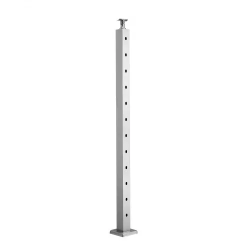 VEVOR Kabelgeländerpfosten, 107x5x5 cm Geländerpfosten, mit 30° vorgebohrten Löchern, Edelstahl mit horizontaler und gebogener Halterung, 1 Stück, Silber, 1JZLGZXYS1062TLWC001V0 – Bild 8
