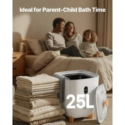 VEVOR Handtuchwärmer Eimer Wärmegerät 25 L mit LED-Anzeige & Einstellung (Timer & Temperatur) & automatischer Abschaltung, Towel Warmer für Badezimmer Waschküche, zum Erwärmen von Handtüchern – Bild 4