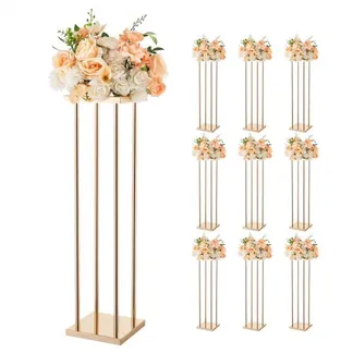 VEVOR Hochzeitsblumenständer 200x200x800 mm, 10 Stk. Blumenhocker mit Metallablage & zylindrischen Beinen, Pflanzenhocker für Hochzeiten, Partys, Geburtstage, Zuhause, Tischdekorationsständer VEVOR Hochzeitsblumenständer 200x200x800 mm, 10 Stk. Blumenhocker mit Metallablage & zylindrischen Beinen, Pflanzenhocker für Hochzeiten, Partys, Geburtstage, Zuhause, Tischdekorationsständer