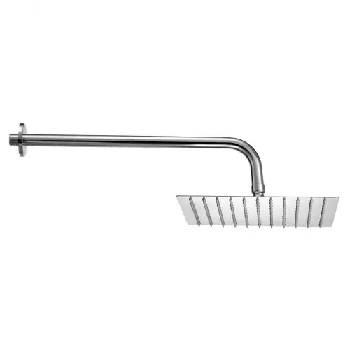 VEVOR Duscharmatur Regenduschsystem fürs Badezimmer Duschsystem mit 254 mm quadratischen Regenduschkopf & Handbrause, wandmontierte Badezimmerarmaturen mit Messingventil & Zierset, Silberchrom – Bild 10