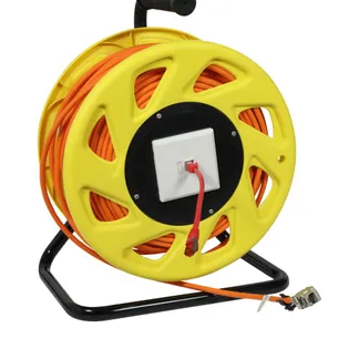 Kabeltrommel, CAT6A, 90m, CAT7A Rohkabel S-STP(S/FTP), mit 2x Buchsen RJ45(CAT6A), LSZH, Synergy 21 Kabeltrommel, CAT6A, 90m, CAT7A Rohkabel S-STP(S/FTP), mit 2x Buchsen RJ45(CAT6A), LSZH, Synergy 21