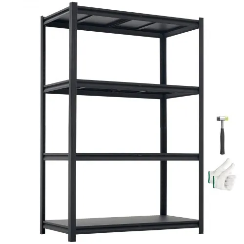 VEVOR Schwerlastregal 1030x522x1529mm, 1088,6kg Belastbares Lagerregal mit Stahlgestell & 4 Verstellbaren Ablagen, Teilbares Steckregal als Werkbank, Flexibles Metallregal für Keller Garage Werkstatt VEVOR Schwerlastregal 1030x522x1529mm, 1088,6kg Belastbares Lagerregal mit Stahlgestell & 4 Verstellbaren Ablagen, Teilbares Steckregal als Werkbank, Flexibles Metallregal für Keller Garage Werkstatt