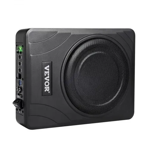 VEVOR Untersitz Auto Subwoofer 300 W schlanker Auto Subwoofer mit Stromversorgung, Subsystem mit eingebautem Verstärker, Hoch-/Niedrigpegel-Eingang und Lautstärkeregler für SUVs Lkws Wohnmobile – Bild 9