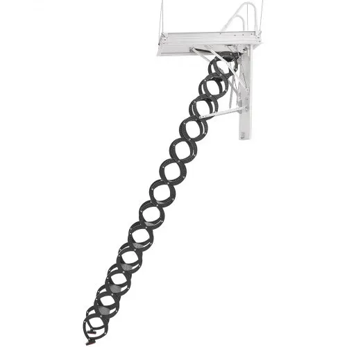 VEVOR Dachbodenleiter, Tragkraft 299,4 kg, passend für Deckenhöhen von 3,2-3,35 m und Öffnungsgröße von 1000,76x698,5 mm, ausziehbare Deckentreppe aus legiertem Stahl mit Zugstange für Dachboden – Bild 9