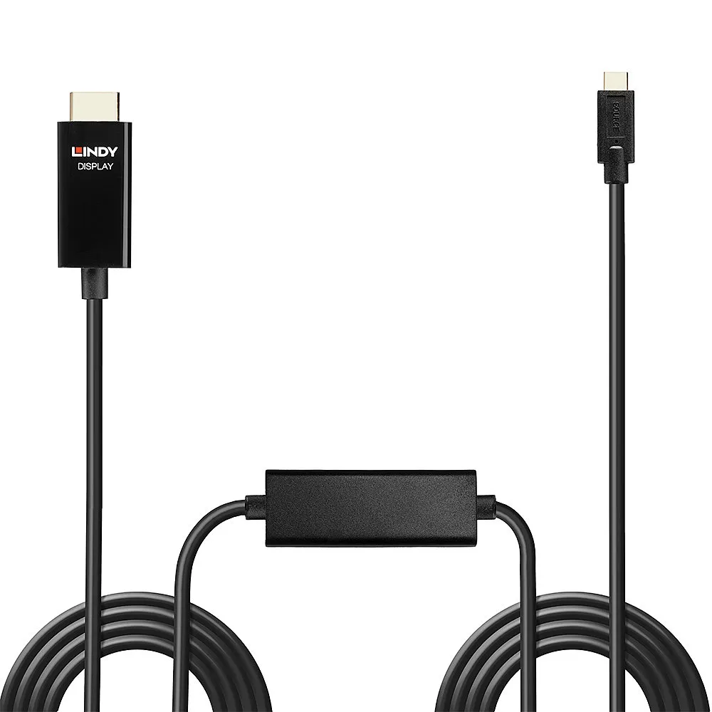 Lindy 43317 Videokabel-Adapter 10 m USB Typ-C HDMI Typ A (Standard) Schwarz – Bild 2