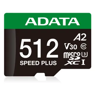 ADATA Speed Plus 512 GB MicroSDXC Klasse 10 ADATA Speed Plus 512 GB MicroSDXC Klasse 10