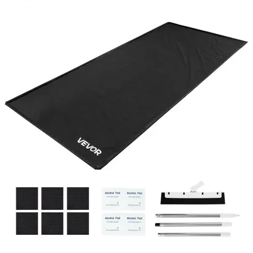 VEVOR Auffangmatte PVC-Garagenbodenmatte rutschfest (2,4 x 5,5 x 0,03 m) mit Abziehbesen, strapazierfähiger & wasserdichter Auffangschutz Bodenschutz vor Schnee Regen Schlamm, Garagenmatte Schwarz – Bild 8
