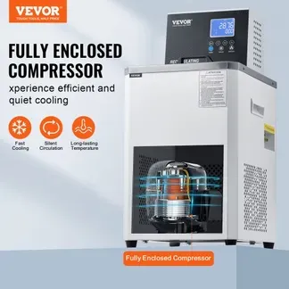 VEVOR Labor-Kühl-/Umwälzpumpe, 6 l Kühler für Niedertemperatur-Kühlflüssigkeit, 23 °F–212 °F, Umwälzpumpen-Kühler, LCD-Display, Wasserbad-Umwälzwasserkühlung aus Edelstahl 304 VEVOR Labor-Kühl-/Umwälzpumpe, 6 l Kühler für Niedertemperatur-Kühlflüssigkeit, 23 °F–212 °F, Umwälzpumpen-Kühler, LCD-Display, Wasserbad-Umwälzwasserkühlung aus Edelstahl 304