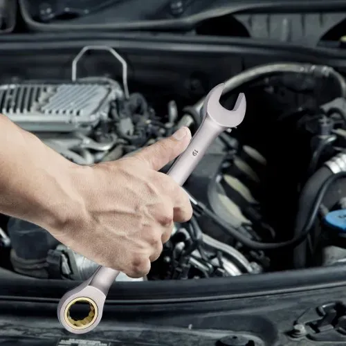 VEVOR Schlüsselsatz 24-teiliger Ratschenschlüsselsatz mit Organizer-Rack, Cr-V-Stahl-Schlüsselsatz SAE 1/4 Zoll bis 7/8 Zoll, metrisch 8 mm bis 19 mm, ideal für Haushalt Autoreparaturen Werkstatt – Bild 7